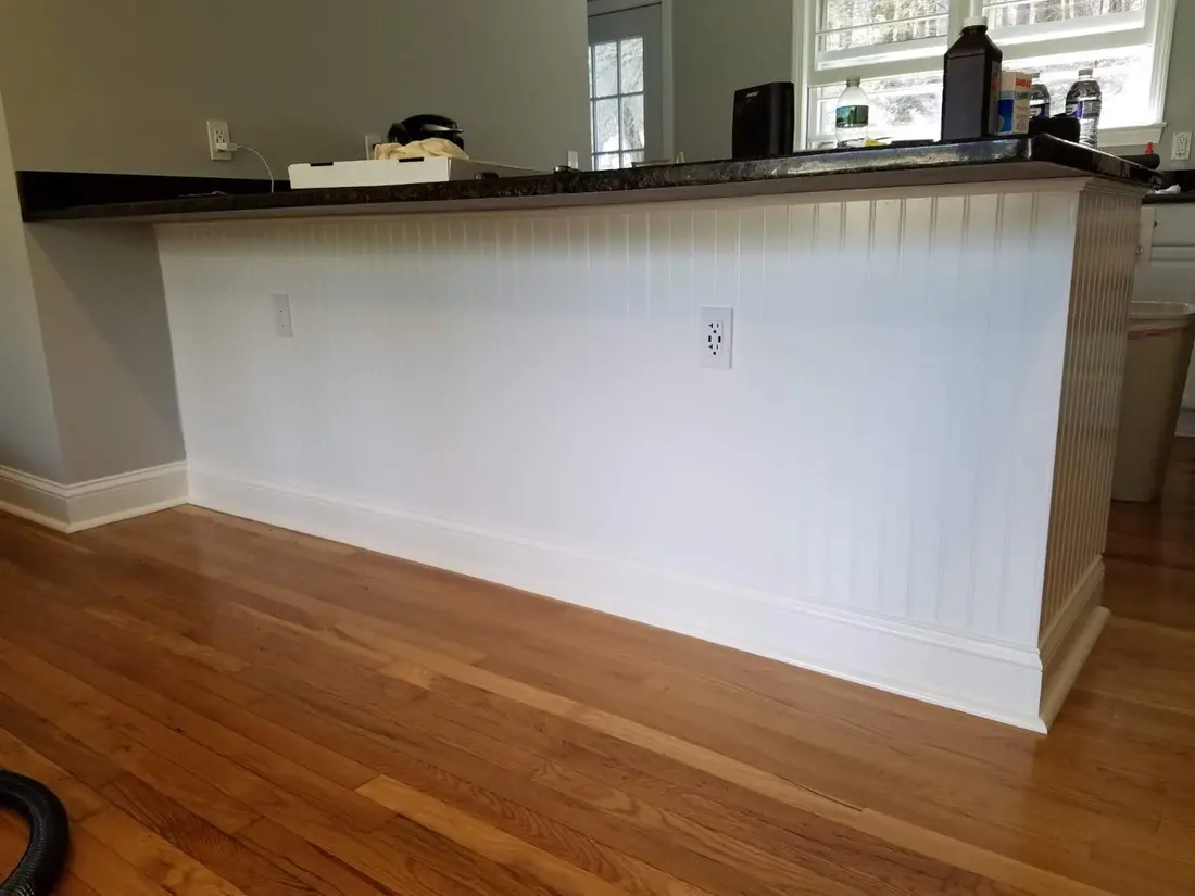KABB PRO beadboard and trim project below a counter